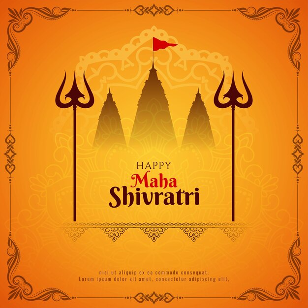Feliz Maha Shivratri fundo do festival religioso indiano