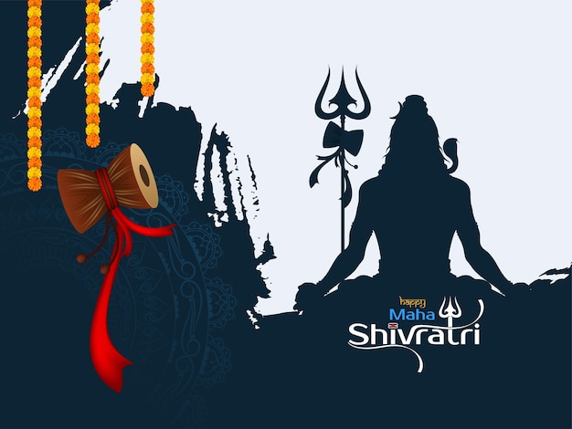 Feliz maha shivratri hindu festival tradicional fundo