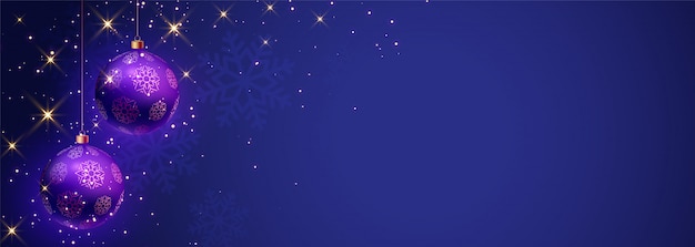 Feliz Natal azul banner com espaço de texto