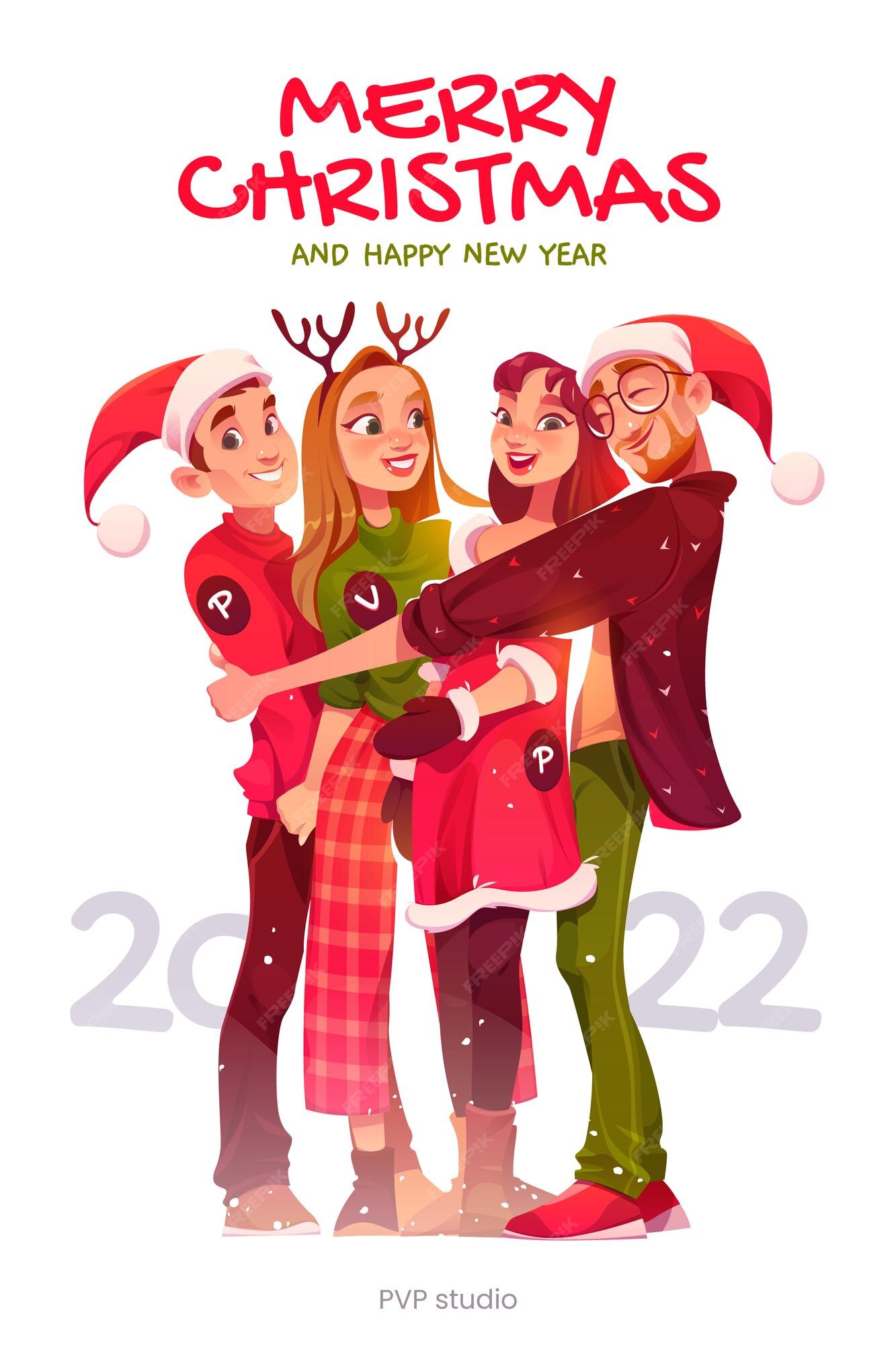 Melhores amigas de duas meninas na ilustração de desenhos de natal