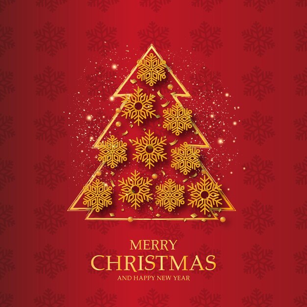 Feliz Natal e feliz ano novo fundo de banner com árvore de Natal
