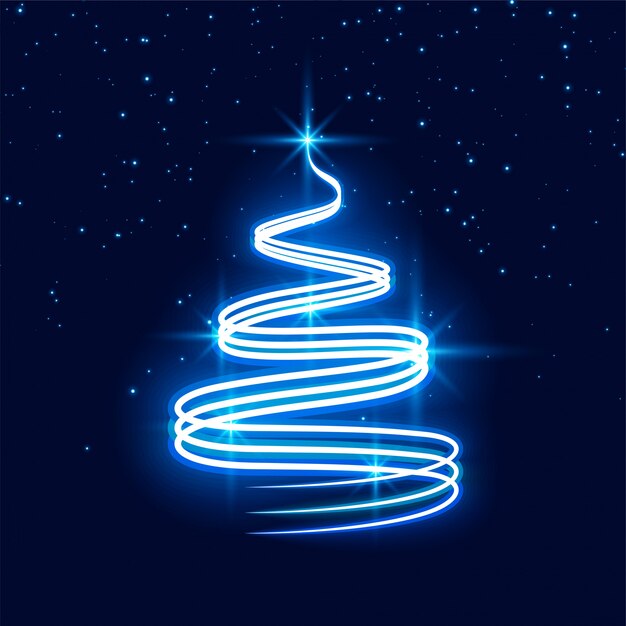 Feliz natal néon festival árvore fundo