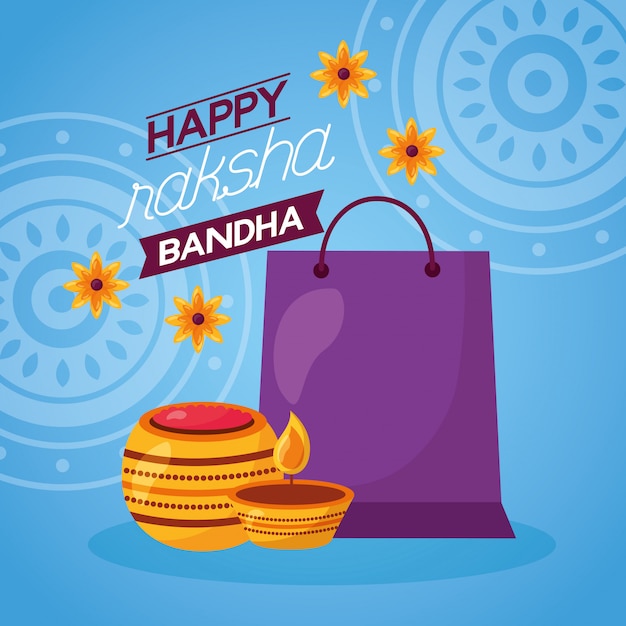 Feliz raksha bandhan celebração