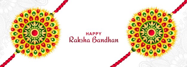 Feliz raksha bandhan no fundo decorativo da bandeira do festival rakhi