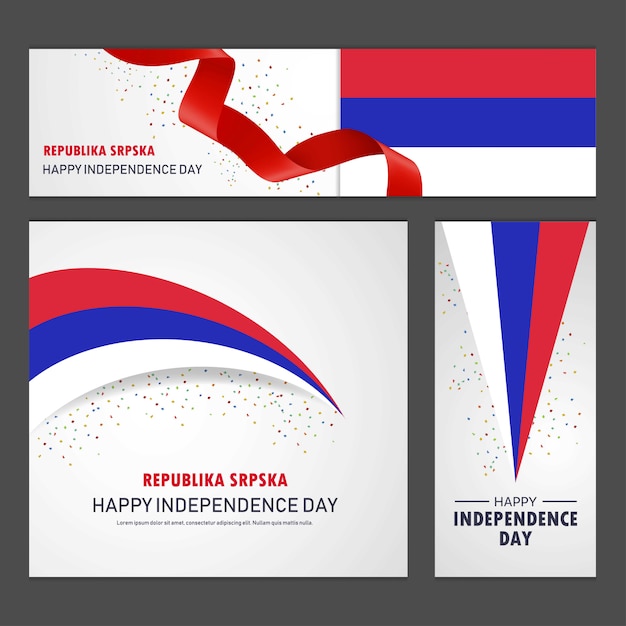 Vetor grátis feliz republika srpska dia da independência