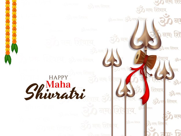 Feliz vetor de fundo do festival tradicional indiano Maha Shivratri