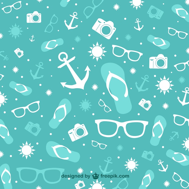 Férias pattern vector verão