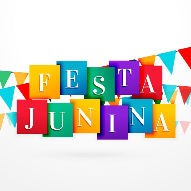 Festa junina holiday background com guirlandas coloridas