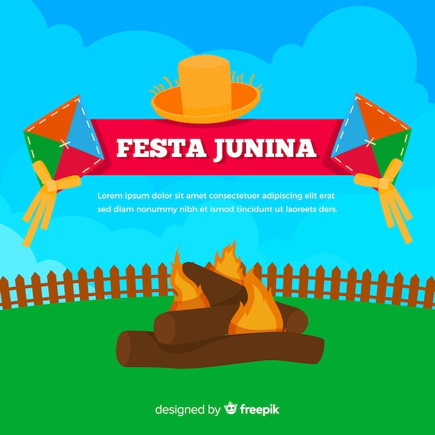 Vetor grátis festa junina