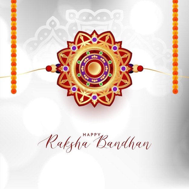 Festival cultural indiano Feliz Raksha Bandhan Vector de cartão de celebração