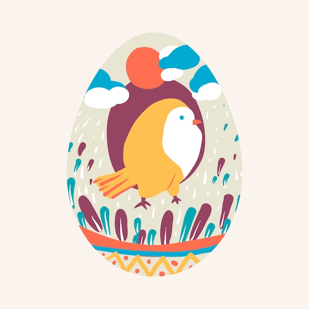Vetor grátis festival da páscoa ovo pintado vector