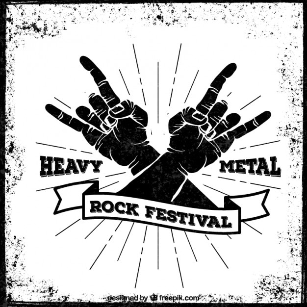 Vetor grátis festival de heavy metal poster