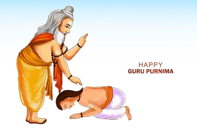 Vetor grátis festival guru purnima celebrado no fundo do cartão de férias da índia