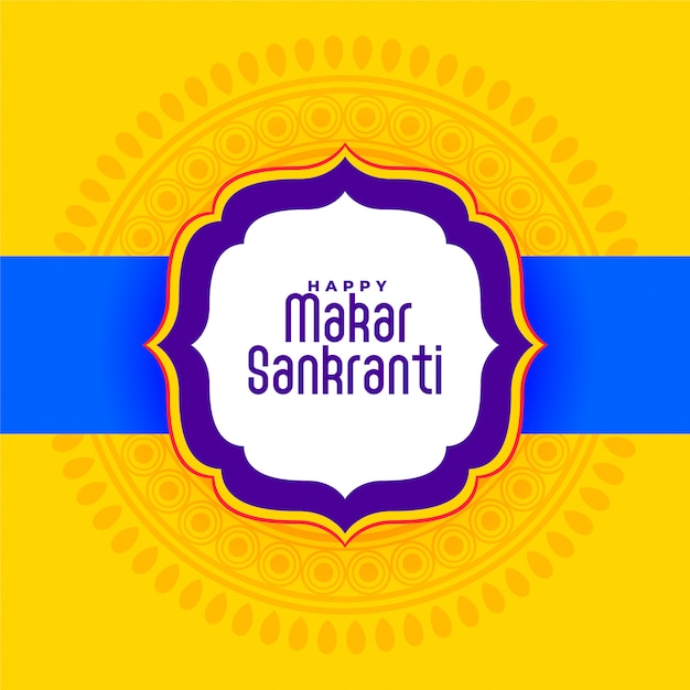 Festival indiano feliz makar sankranti amarelo