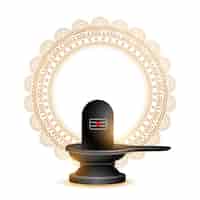 Vetor grátis festival indiano maha shivratri fundo religioso com design shivling