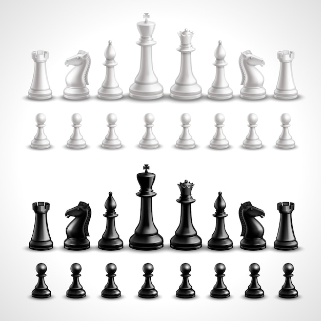 Figuras de xadrez realista