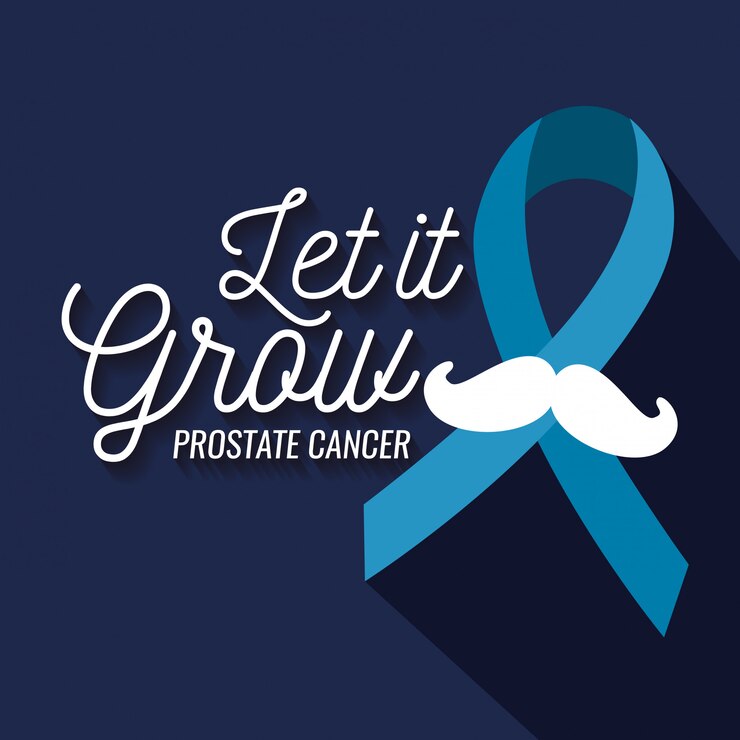 Vetor grátis fita azul com bigode para movember