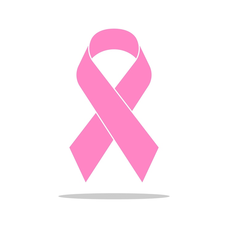 Vetor grátis fita rosa consciência de câncer de mama
