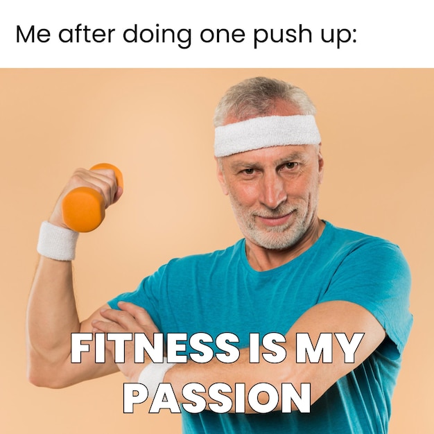 Fitness engraçado é o meme da minha paixão