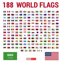 Vetor grátis flags of the world collection