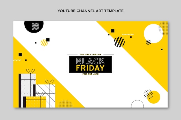 Flat black friday arte do canal do youtube