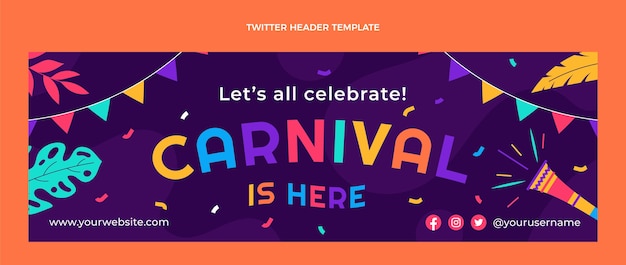 Flat carnival twitter header