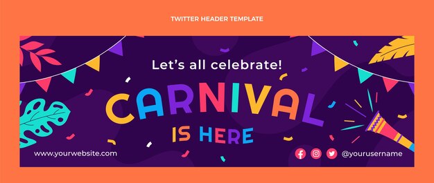Flat carnival twitter header