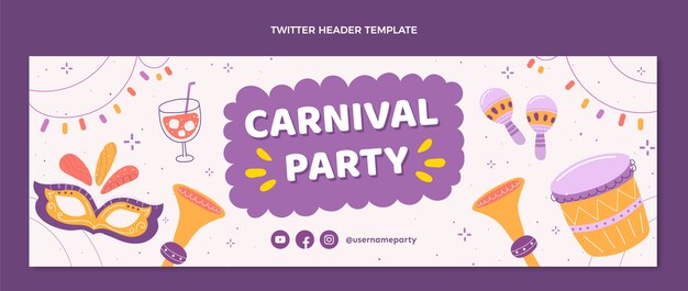 Flat carnival twitter header