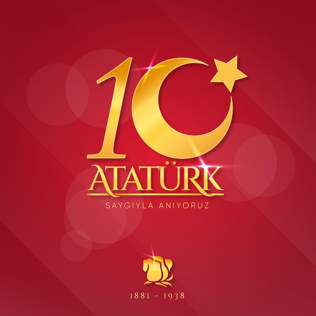 Flat design ataturk memorial day