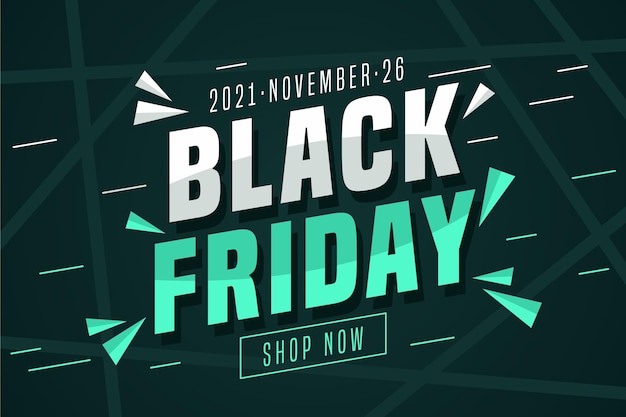 Flat design black friday