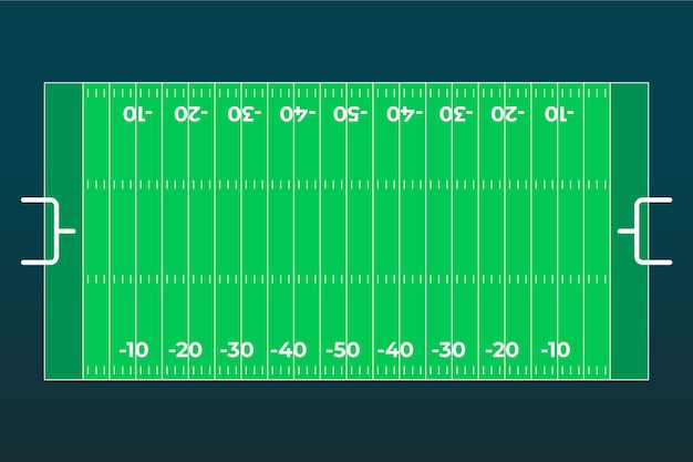 Flat design campo de futebol americano