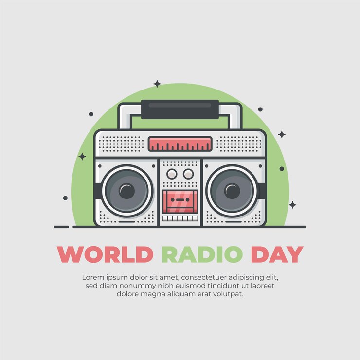 Vetor grátis flat design dia mundial do rádio