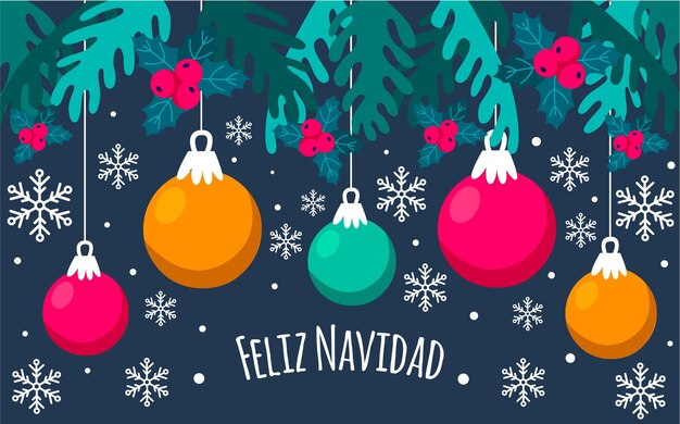 Vetor grátis flat design feliz natal