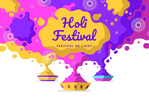 Flat design festival holi