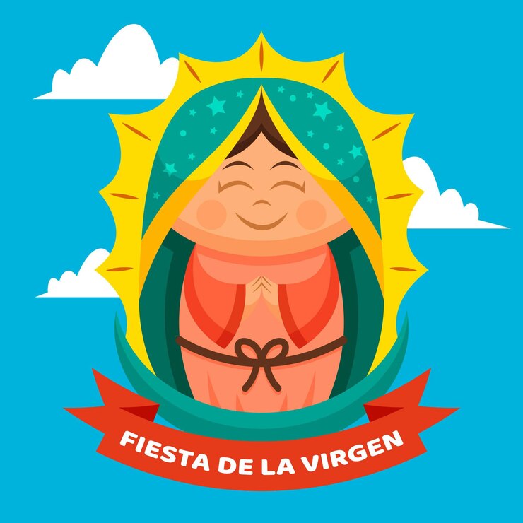 Vetor grátis flat design fiesta de la virgen