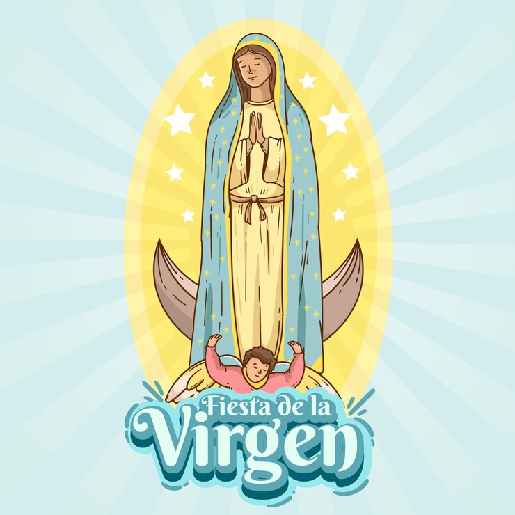 Vetor grátis flat design fiesta de la virgen