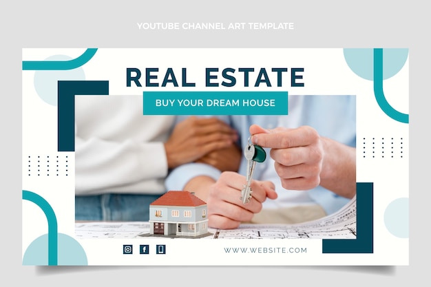 Flat design imobiliário arte do canal do youtube