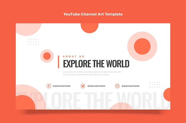 Flat design trekking arte do canal do youtube