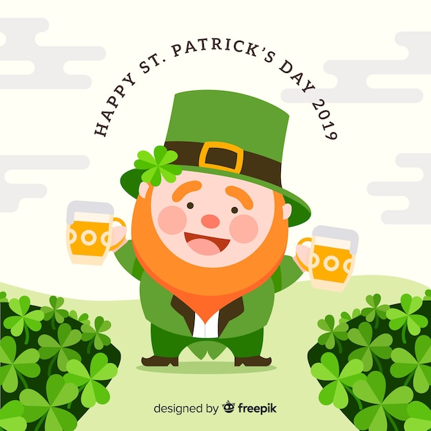 Flat st. fundo do dia de patrick