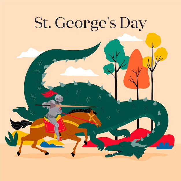 Flat st. ilustração do dia de george