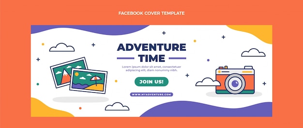 Flat travel facebook cover