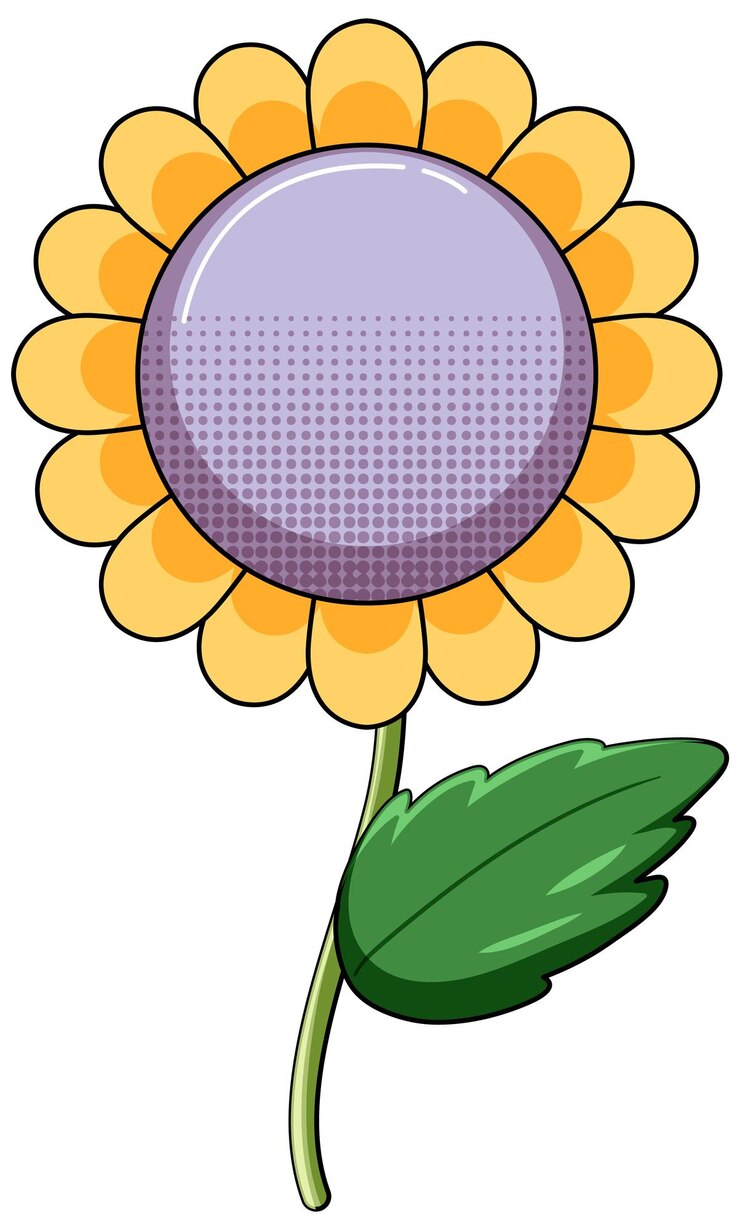 Vetor grátis flor simples no fundo branco