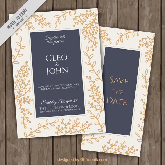 florais decorativas convites de casamento