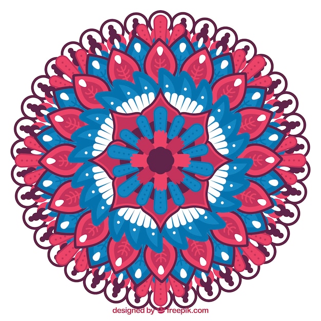 Vetor grátis floral fundo circular mandala