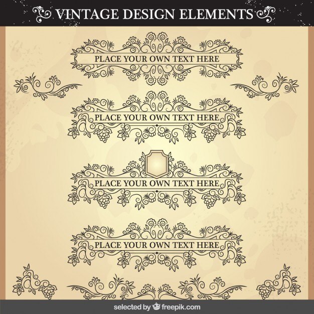 Floral Ornamento do vintage