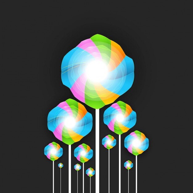 Vetor grátis flores coloridas do fundo moderno
