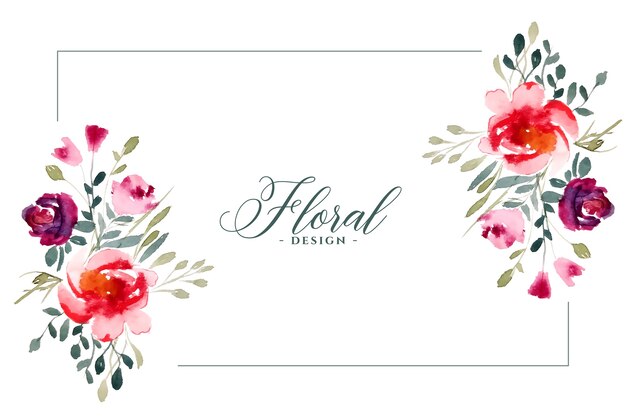 Flores em aquarela modernas