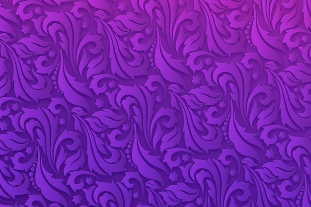 Vetor grátis flores ornamentais abstratas fundo roxo