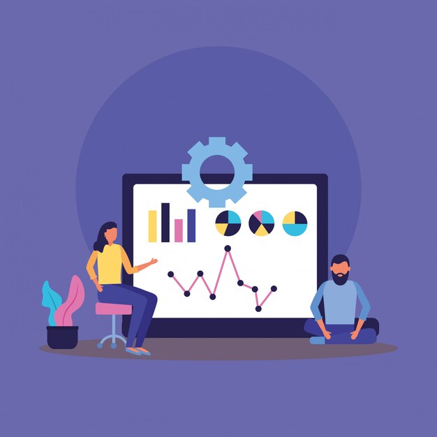 Fluxo de trabalho e infográfico