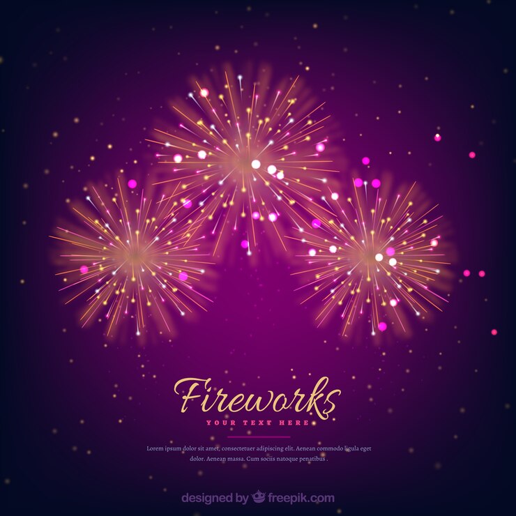Vetor grátis fogos de artifício elegantes